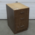 Industrial Brown 3 Drawer Wooden Pedestal